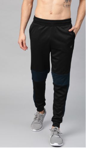 55% Off on Men Black & Navy Blue Joggers - Myntra