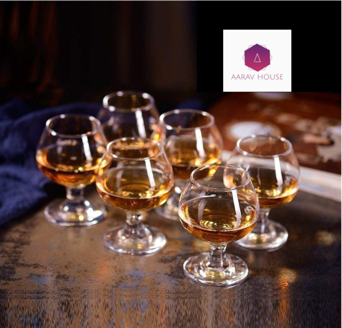 60% Off on Luxury Clear Brandy Glass, [6-Pack]