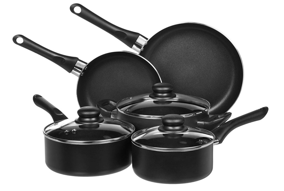 45% Off on AmazonBasics 8-Piece Non-Stick Cookware Setx