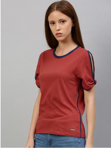 60% Off on Women Round Neck T-shirt- Myntra