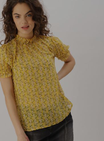 50% Off on Women Yellow Top- Myntra